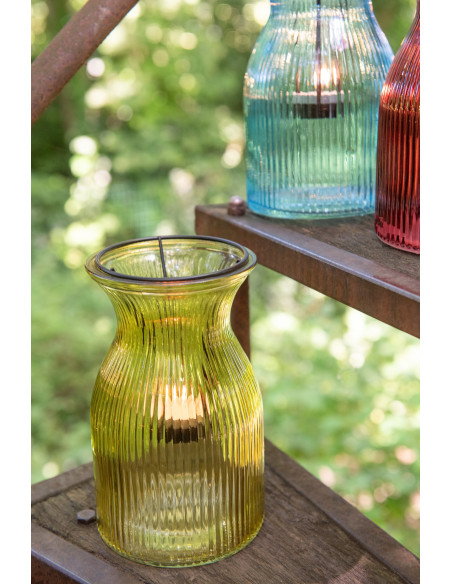 Lot de 6 Photophores design pop H 19 cm Verre Multicolore Popa 