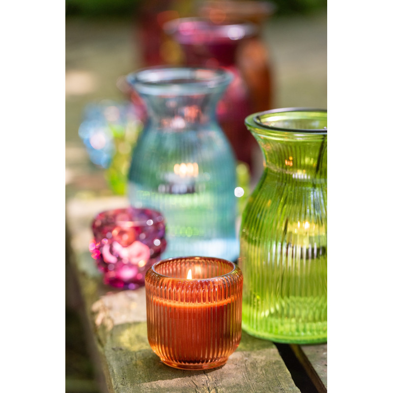 Lot de 6 Photophores design pop H 19 cm Verre Multicolore Popa 