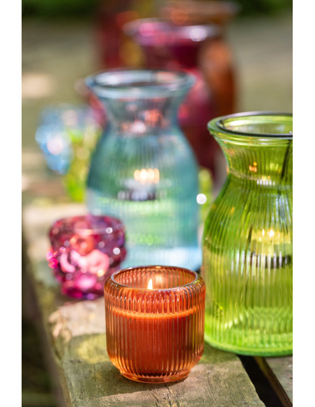 Lot de 6 Photophores design pop H 19 cm Verre Multicolore Popa 