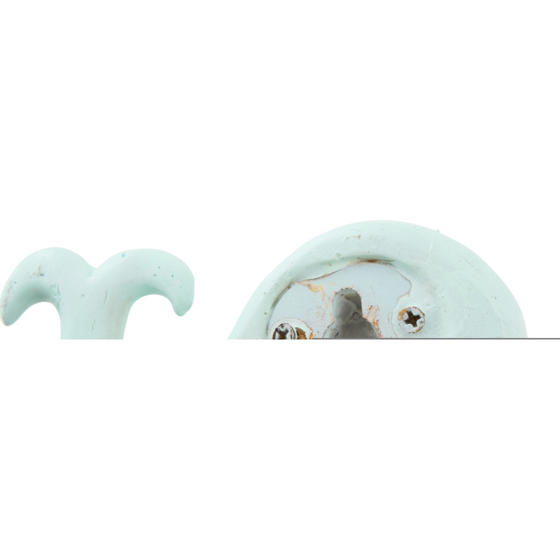 Lot de 4 Patères bord de mer Pieuvres Résine Bleu clair Vert clair Bloopa 