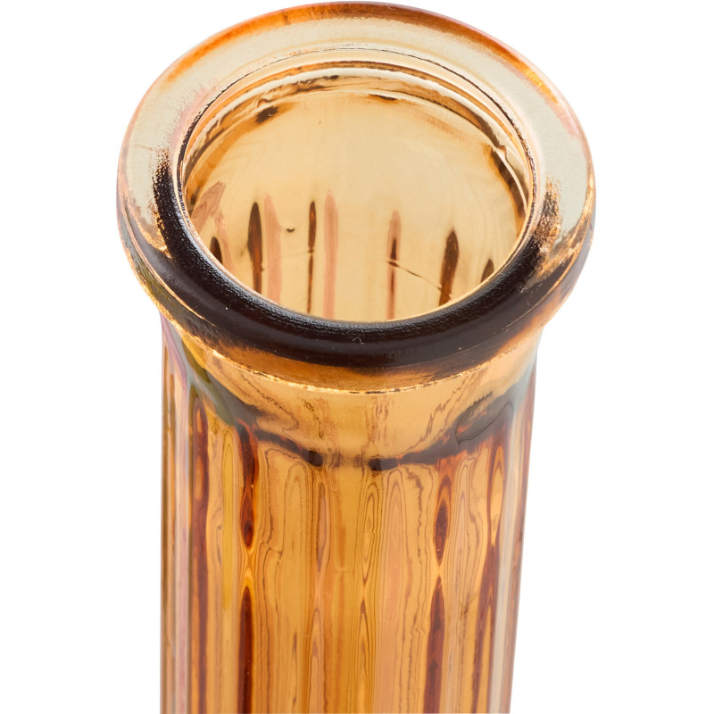 Lot de 2 Vases Slim H 22 cm Verre Jaune Rose Orange Luminadia 