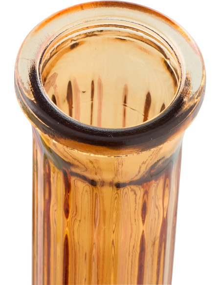 Lot de 2 Vases Slim H 22 cm Verre Jaune Rose Orange Luminadia 