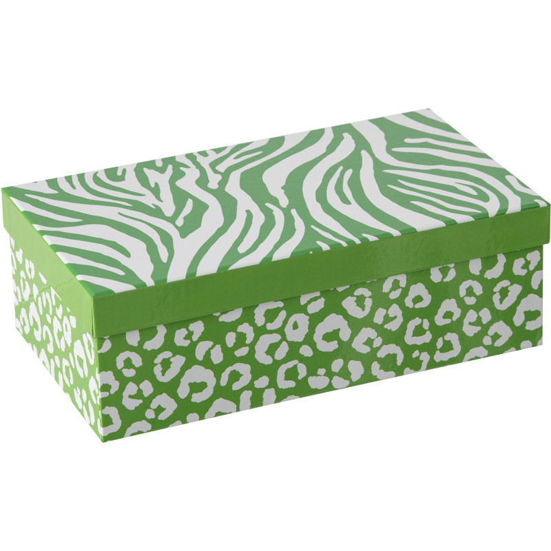 Lot de 2 Tasses Jungle chic Porcelaine Vert Blanc Motif zèbre & léopard Léoze 