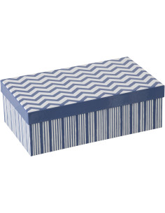 Lot de 2 Tasses bord de mer Porcelaine Bleu Blanc Motif lignes Ondeona 