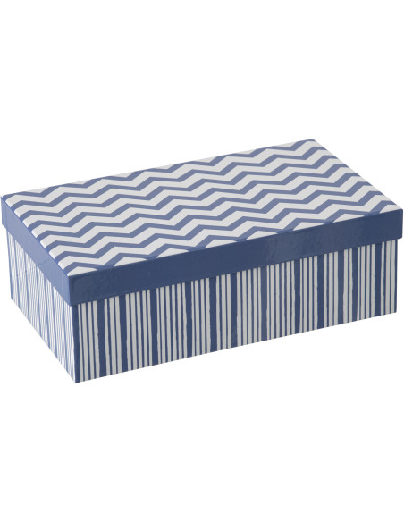 Lot de 2 Tasses bord de mer Porcelaine Bleu Blanc Motif lignes Ondeona 