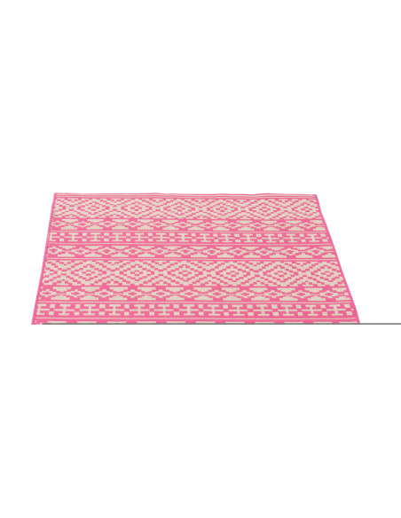 Lot de 2 Tapis extérieurs design Rectangulaire 120x170 Polypropylène Rose Blanc Motif mosaïque Méditerrana 