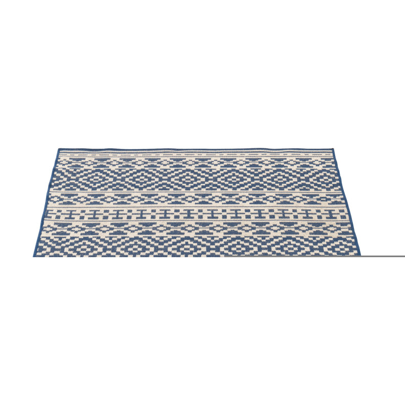 Lot de 2 Tapis extérieurs design Rectangulaire 120x170 Polypropylène Blue foncé Blanc Motif mosaïque Méditerrana 