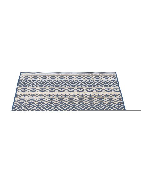 Lot de 2 Tapis extérieurs design Rectangulaire 120x170 Polypropylène Blue foncé Blanc Motif mosaïque Méditerrana 