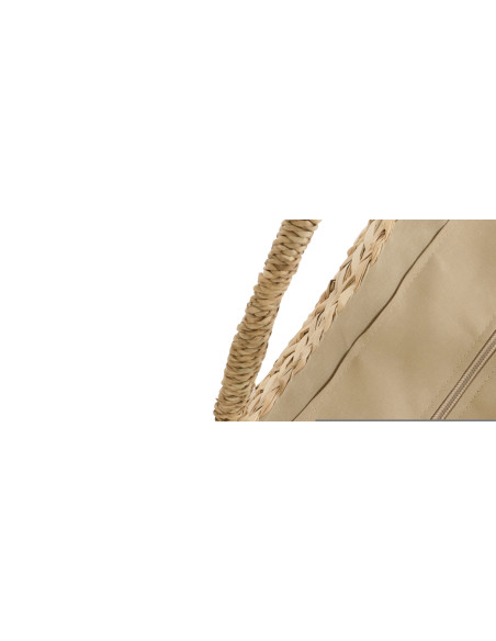 Lot de 2 Sacs Cabas Tournesols Jonc de mer Tressé Naturel Jaune Orange Sunlino 