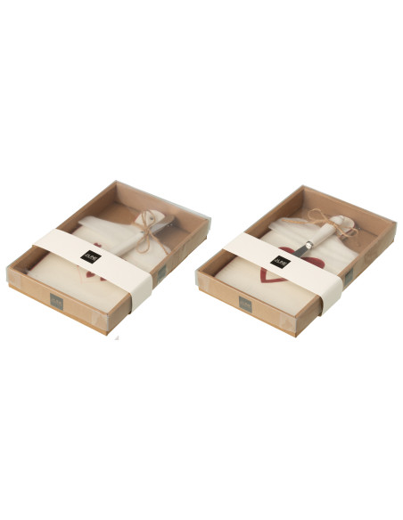 Lot de 2 Planches à fromages romantique Coeurs Porcelaine Blanc Rouge Lovessy 