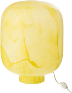 Lampe à poser style minéral chic H 38 cm Verre Jaune Lumara 