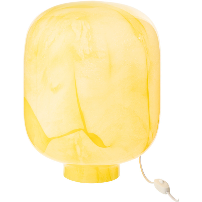 Lampe à poser style minéral chic H 38 cm Verre Jaune Lumara 
