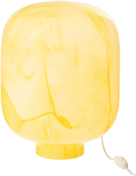Lampe à poser style minéral chic H 38 cm Verre Jaune Lumara 