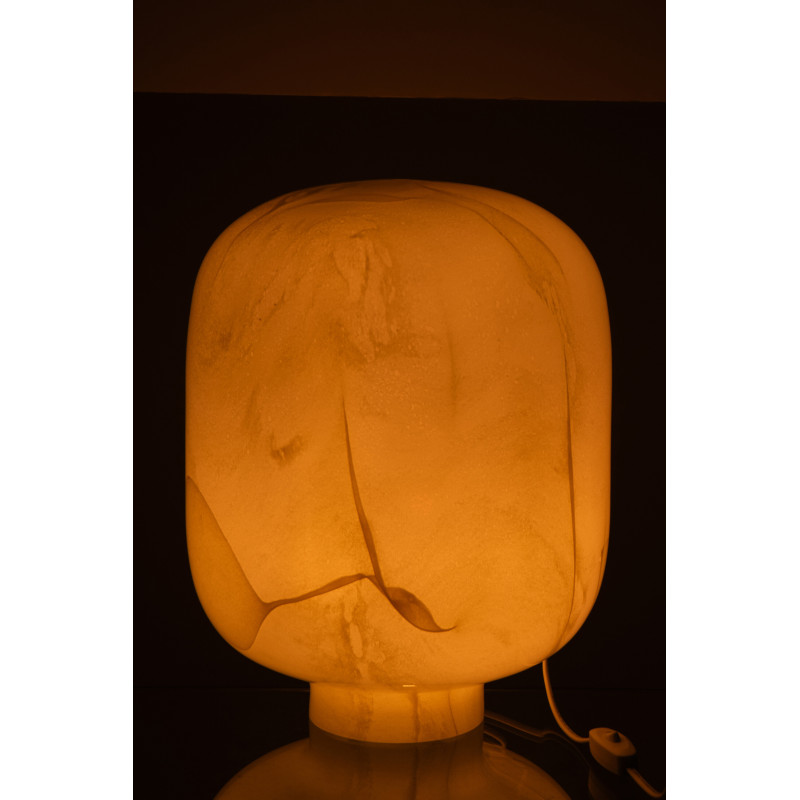 Lampe à poser style minéral chic H 38 cm Verre Jaune Lumara 