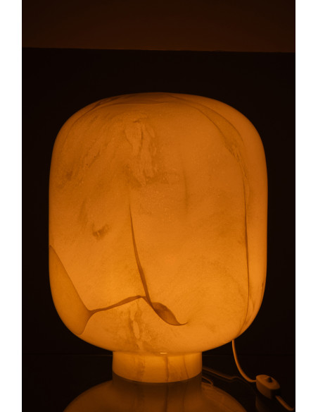 Lampe à poser style minéral chic H 38 cm Verre Jaune Lumara 