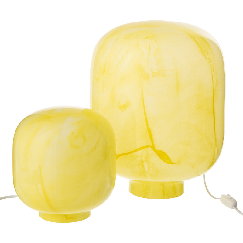 Lampe à poser style minéral chic H 38 cm Verre Jaune Lumara 