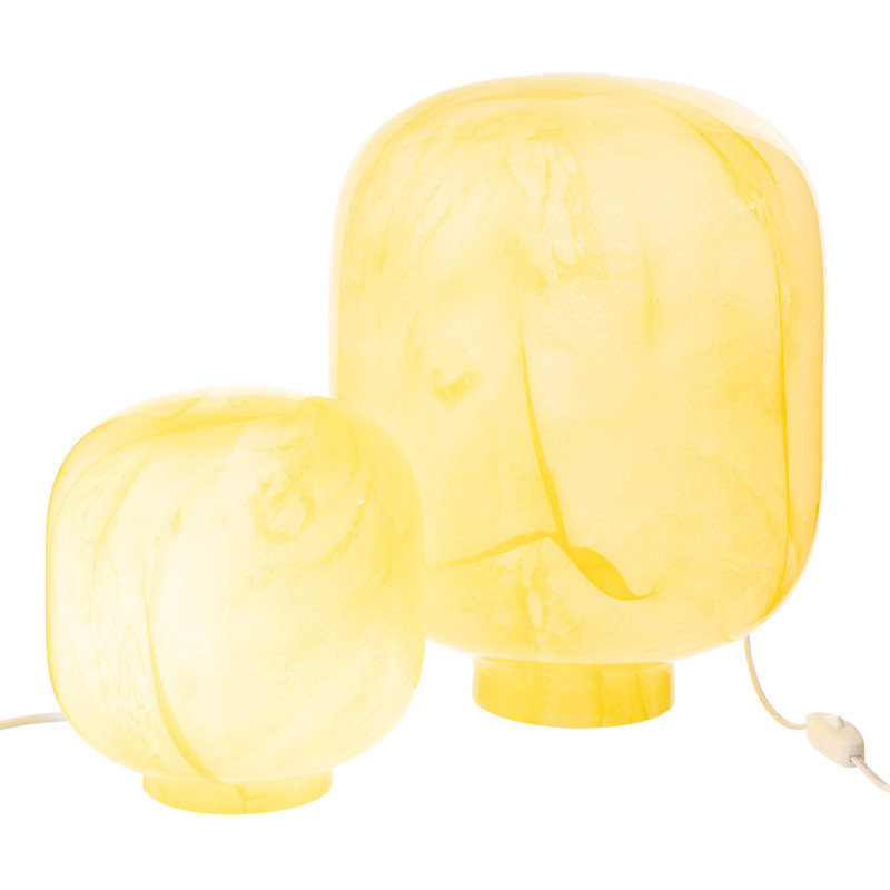 Lampe à poser style minéral chic H 38 cm Verre Jaune Lumara 