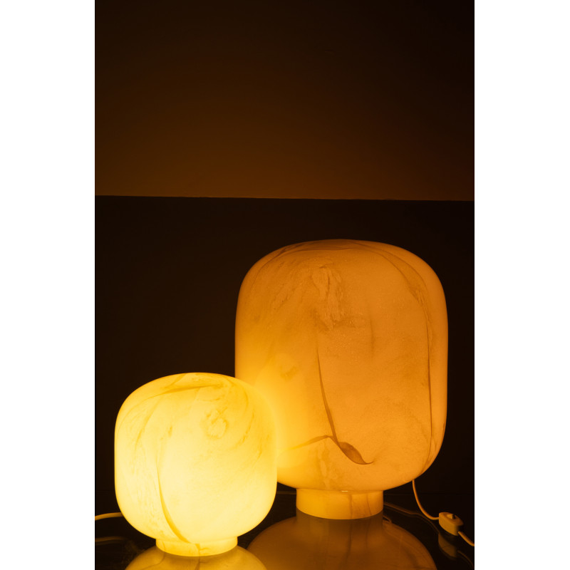 Lampe à poser style minéral chic H 38 cm Verre Jaune Lumara 