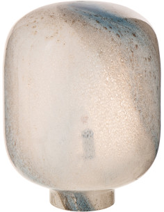 Lampe à poser style minéral chic H 38 cm Verre Bleu Blanc Lumara 