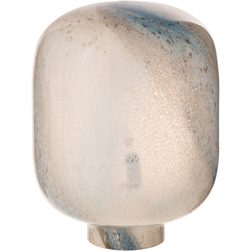 Lampe à poser style minéral chic H 38 cm Verre Bleu Blanc Lumara 