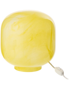Lampe à poser style minéral chic H 21 cm Verre Jaune Lumara 