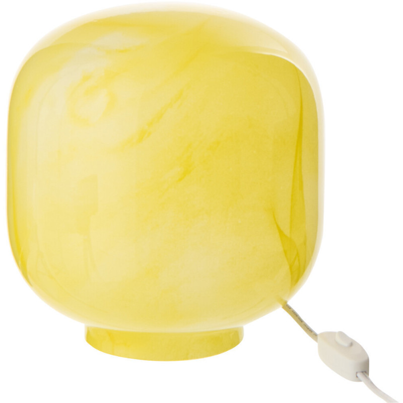 Lampe à poser style minéral chic H 21 cm Verre Jaune Lumara 