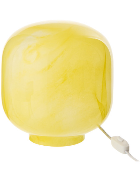 Lampe à poser style minéral chic H 21 cm Verre Jaune Lumara 