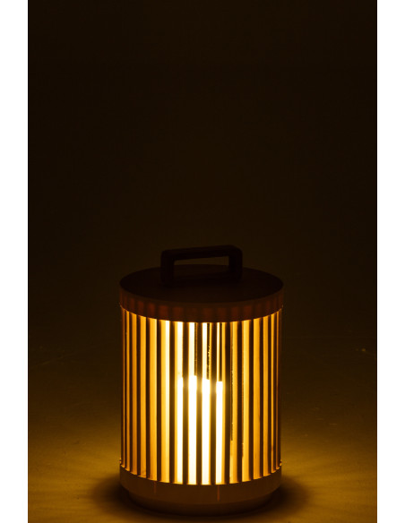 Lampe à poser Led Japandi chic H 32 cm Bois de sapin Naturel Hikari 