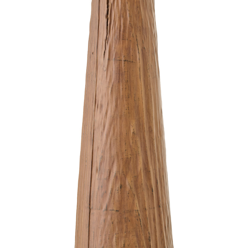 Lampadaire sur pied style ethnique chic H 102 cm Céramique Marron foncé Effet bois Tissu Beige Tevera 