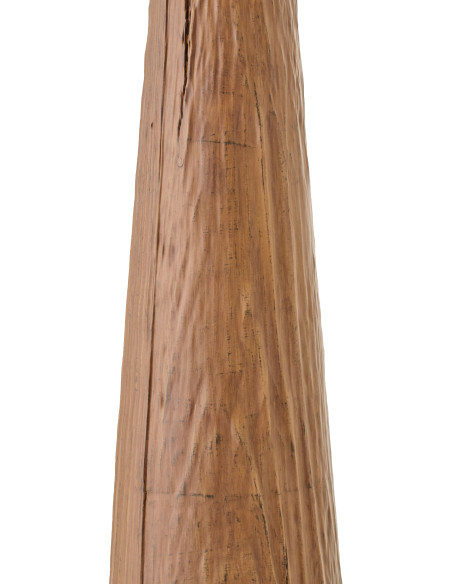 Lampadaire sur pied style ethnique chic H 102 cm Céramique Marron foncé Effet bois Tissu Beige Tevera 