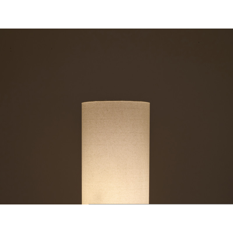 Lampadaire sur pied minimaliste style africain H 144 cm Fibre de verre Noir Lin Blanc Gravora 