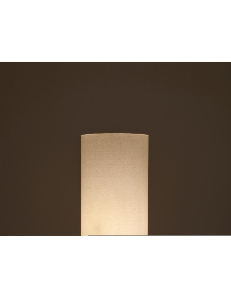Lampadaire sur pied minimaliste style africain H 144 cm Fibre de verre Noir Lin Blanc Gravora 