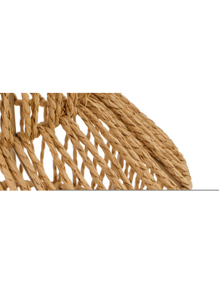 Lampadaire design ethnique moderne H 132 cm Corde Naturel Tressé Métal Zaruma 