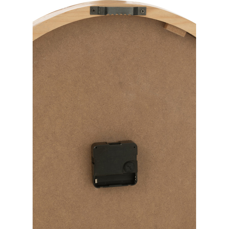 Horloge murale bord de mer Ronde 40 cm Bois Bois MDF Naturel Blanc Casania 