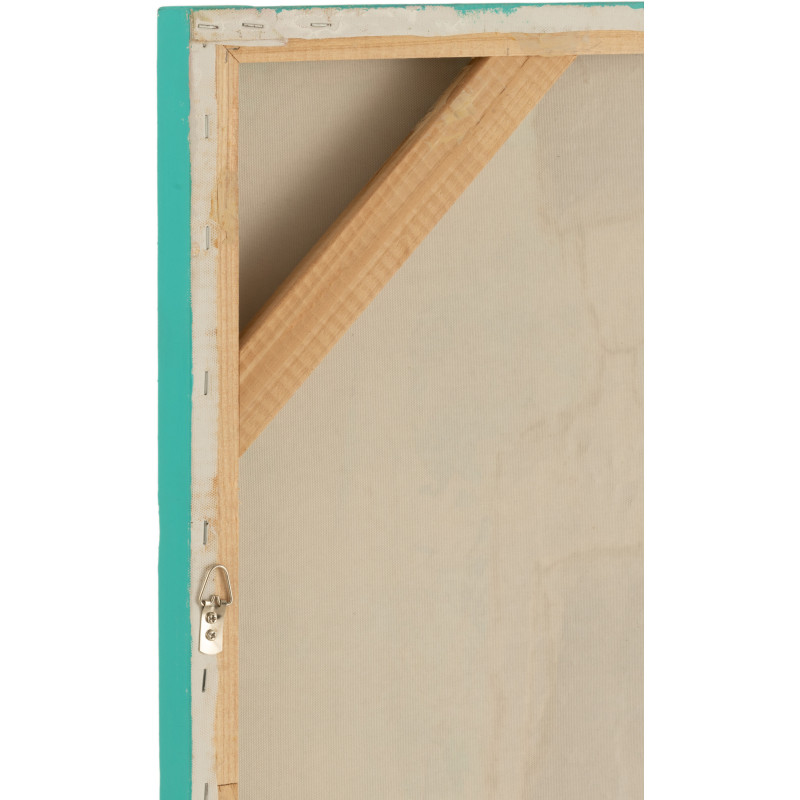 Grande Toile murale peinte Femmes 100x100 Rouge Bleu Vert Trinida 