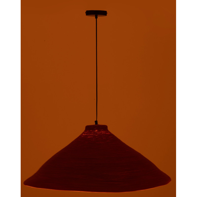 Grande Suspension Japandi organique D 82 cm Jonc de mer Terracotta Noryna 