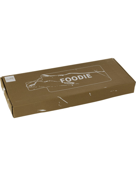 Grande Planche apéro design chic Rectangulaire 48 cm Marbre Blanc Doré Aperizia 