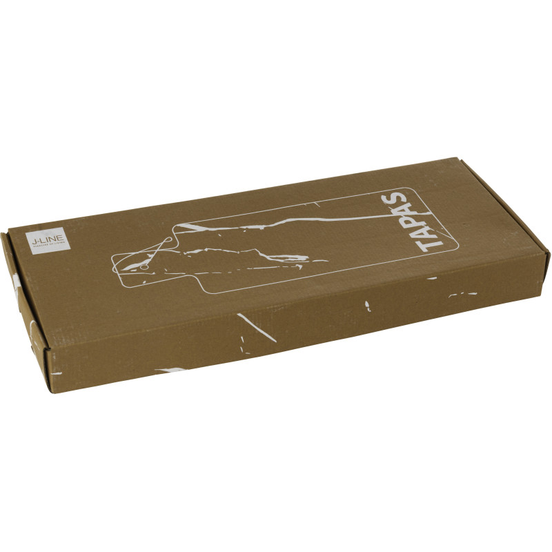 Grande Planche à tapas design chic Rectangulaire 48 cm Marbre Blanc Doré Aperizia 