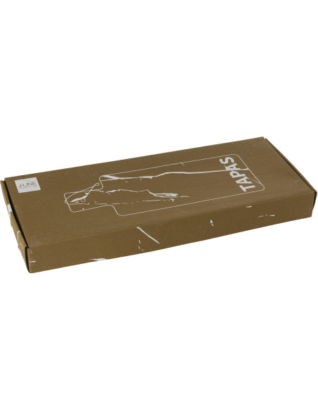 Grande Planche à tapas design chic Rectangulaire 48 cm Marbre Blanc Doré Aperizia 