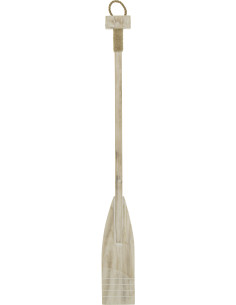 Grande Pagaie déco bord de mer à suspendre H 110 cm Bois de pin Naturel Blanchi Corde Takori 