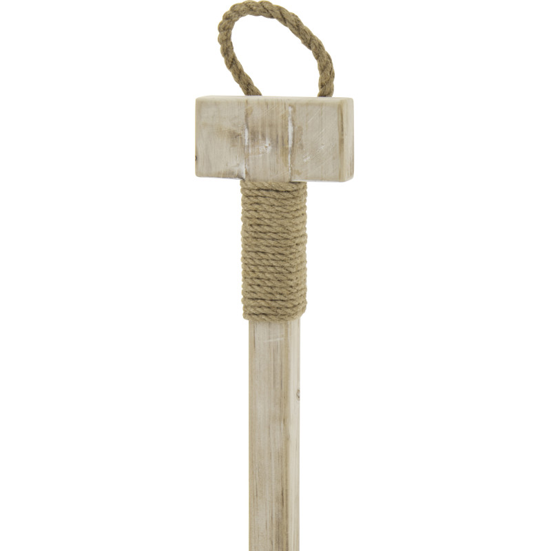 Grande Pagaie déco bord de mer à suspendre H 110 cm Bois de pin Naturel Blanchi Corde Takori 