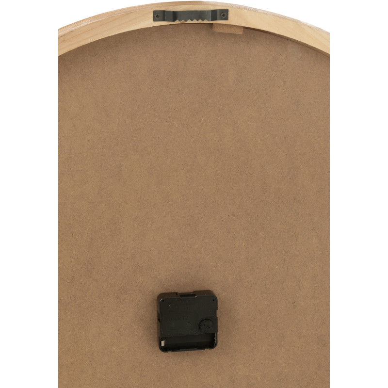 Grande Horloge murale bord de mer Ronde 60 cm Bois Bois MDF Naturel Blanc Casania 