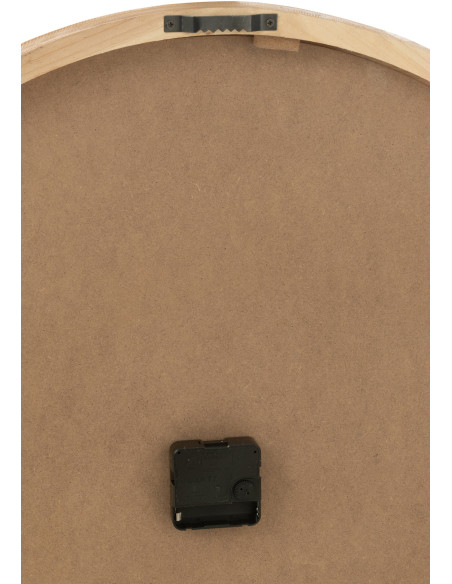 Grande Horloge murale bord de mer Ronde 60 cm Bois Bois MDF Naturel Blanc Casania 