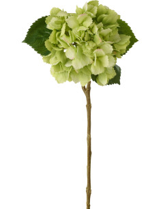 Grande Fleur artificielle réaliste Hortensia H 62 cm Tissu Vert 