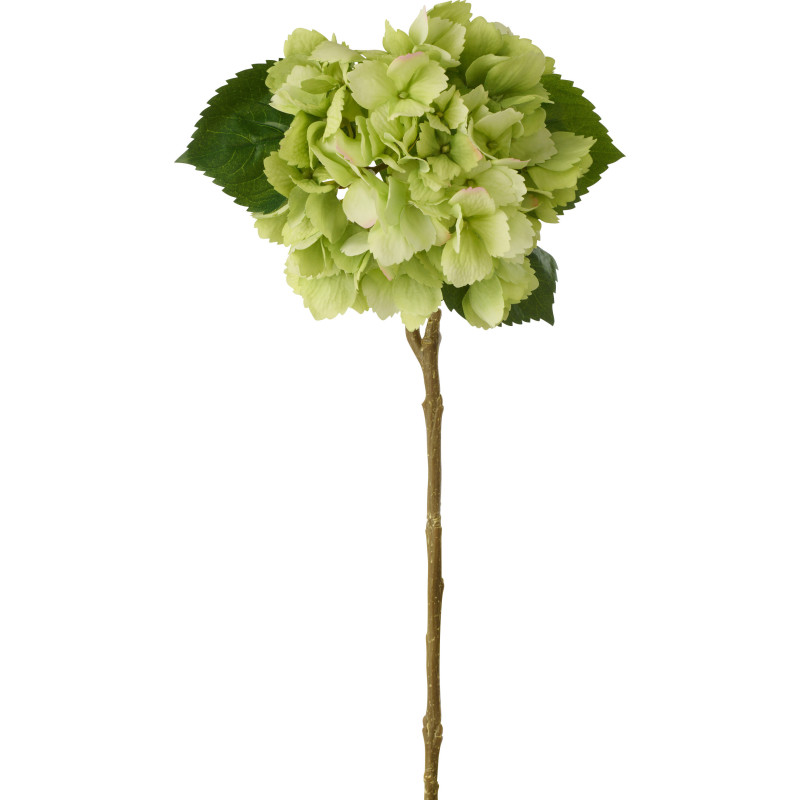 Grande Fleur artificielle réaliste Hortensia H 62 cm Tissu Vert 
