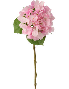 Grande Fleur artificielle réaliste Hortensia H 62 cm Tissu Rose clair 