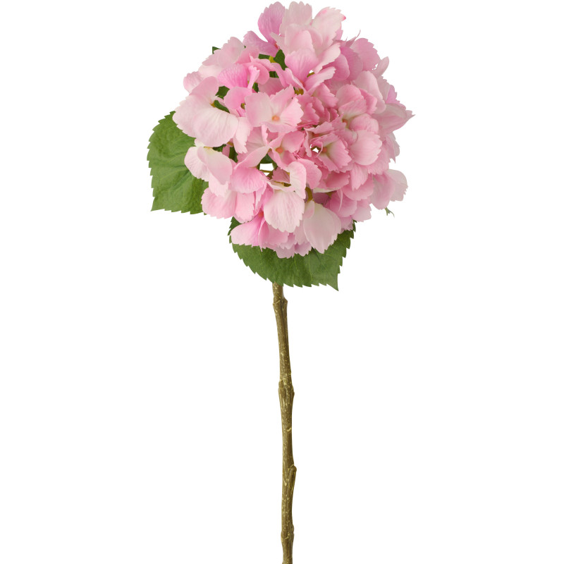 Grande Fleur artificielle réaliste Hortensia H 62 cm Tissu Rose clair 