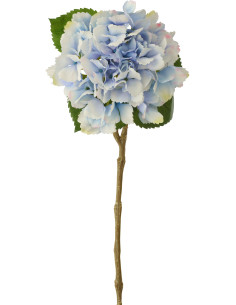 Grande Fleur artificielle réaliste Hortensia H 62 cm Tissu Bleu 