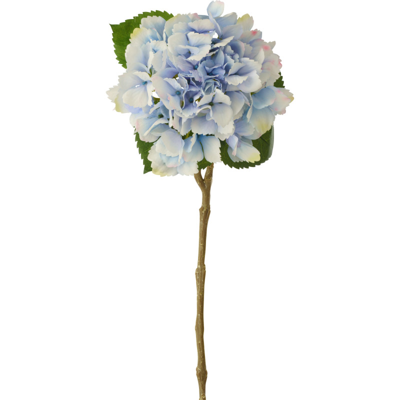 Grande Fleur artificielle réaliste Hortensia H 62 cm Tissu Bleu 