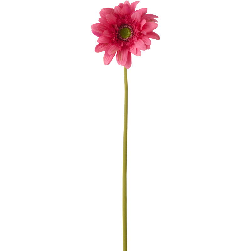 Grande Fleur artificielle réaliste Gerbera H 65 cm Tissu Rose Vert 
